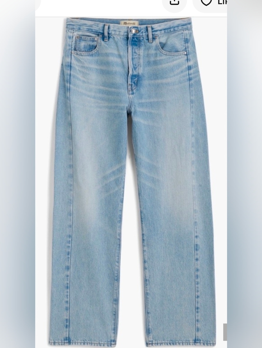 Women's Light Blue Barrel-Leg Jeans